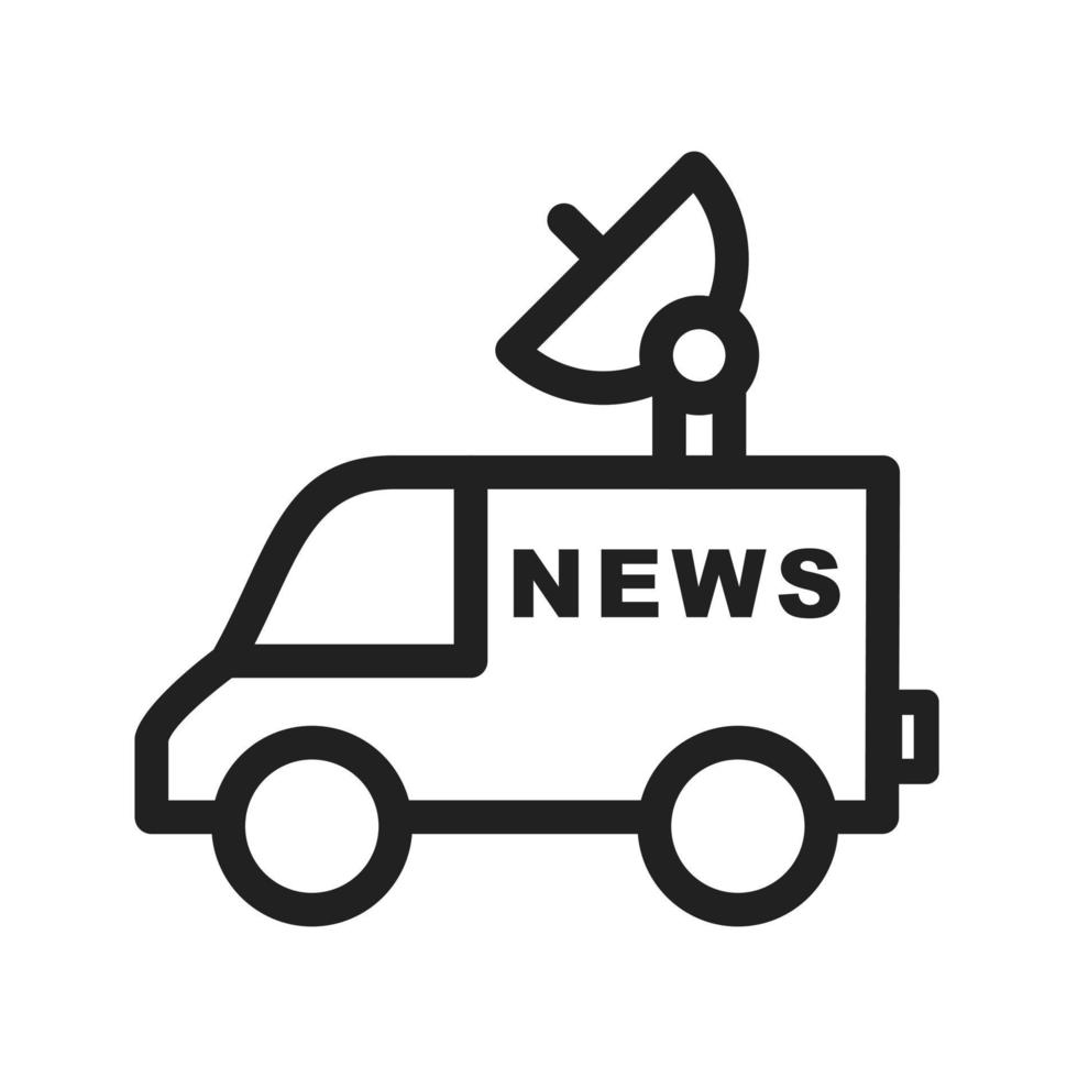 News Van II Line Icon vector