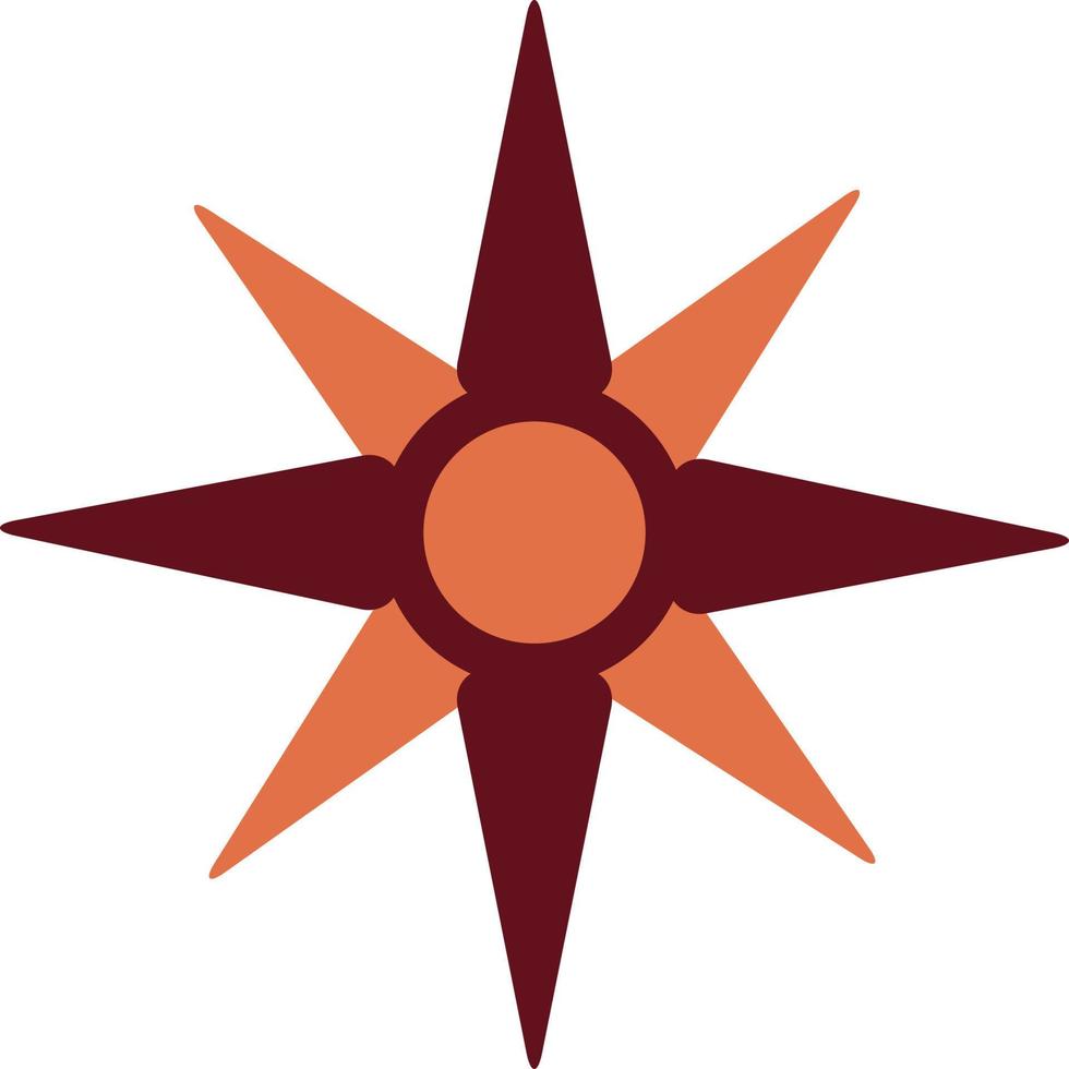 Navigational star semi flat color vector object