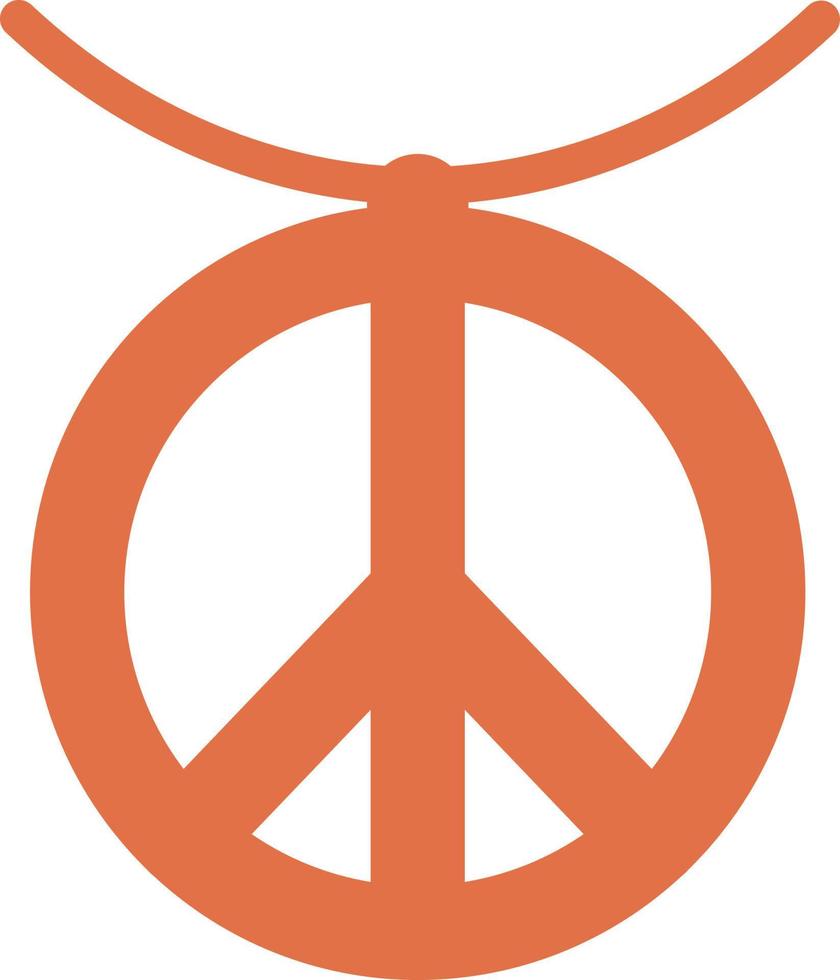 Peace symbol semi flat color vector object