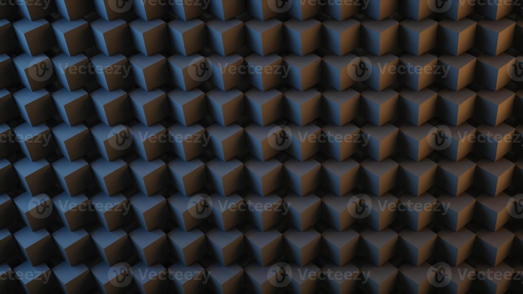 Abstract digital background mad of 3d cubes. 3d Rendering. photo