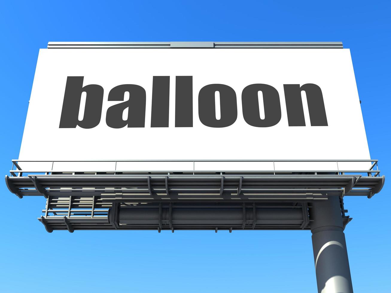 balloon word on billboard photo