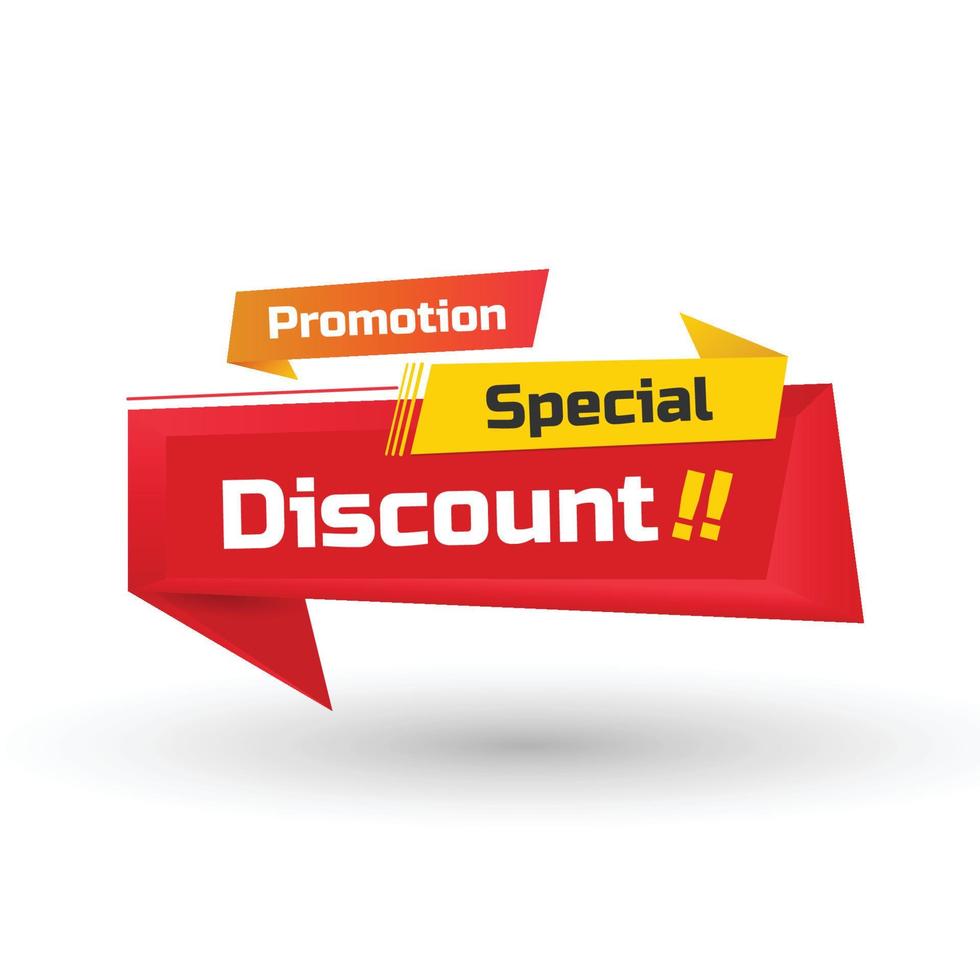 Promotion Special Red and Yellow color Shapes Banner vector