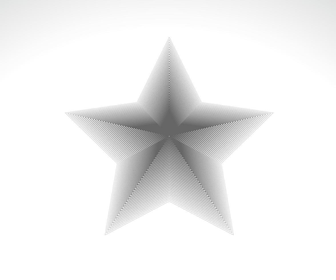 Star logo. Star line icon vector