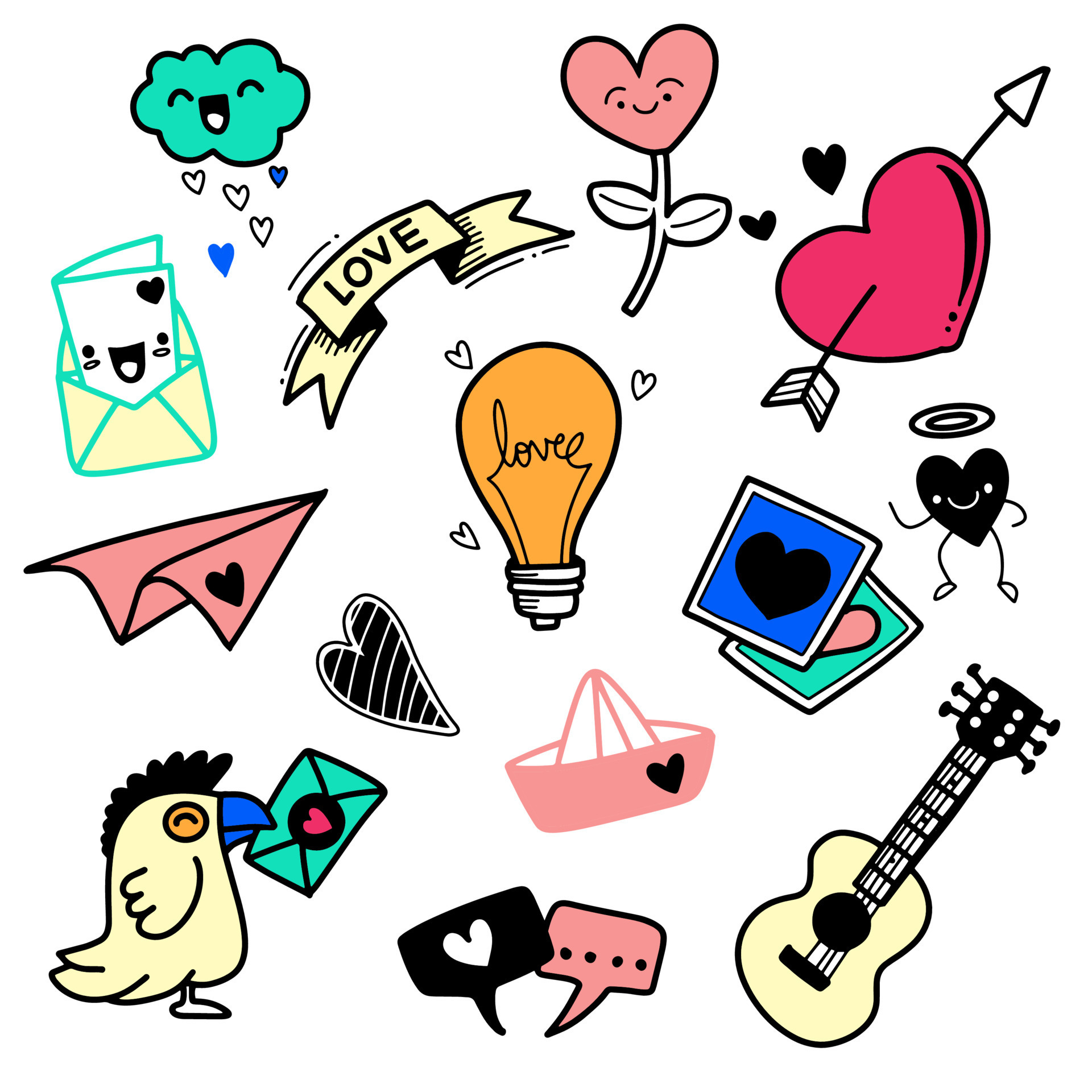 Kawaii gadgets funny card doodles with pretty Vector Image
