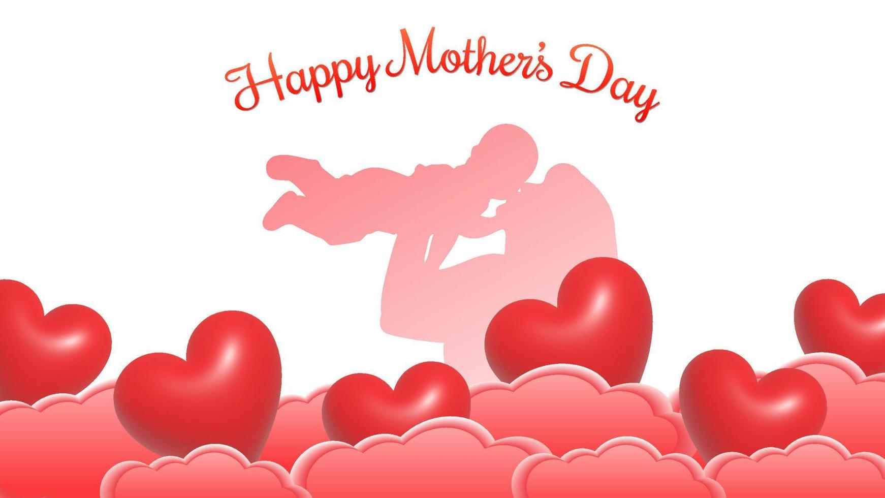 Happy Mother's Day vector illustration. mothers day vector illustration for greeting card, social  media posts.