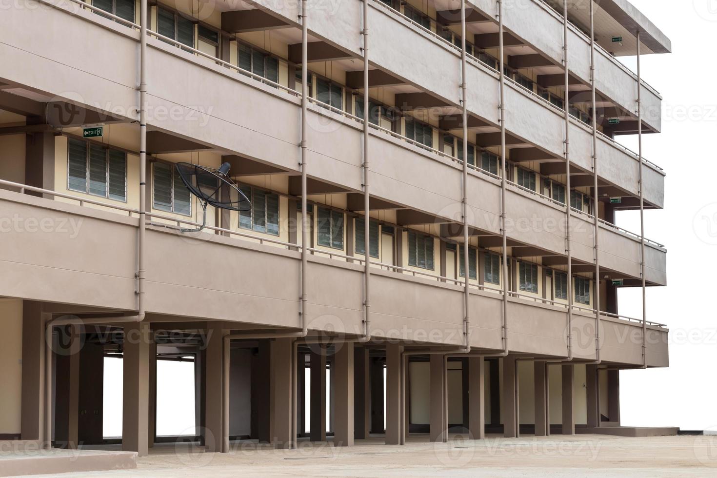 Low view, new brown building row. photo