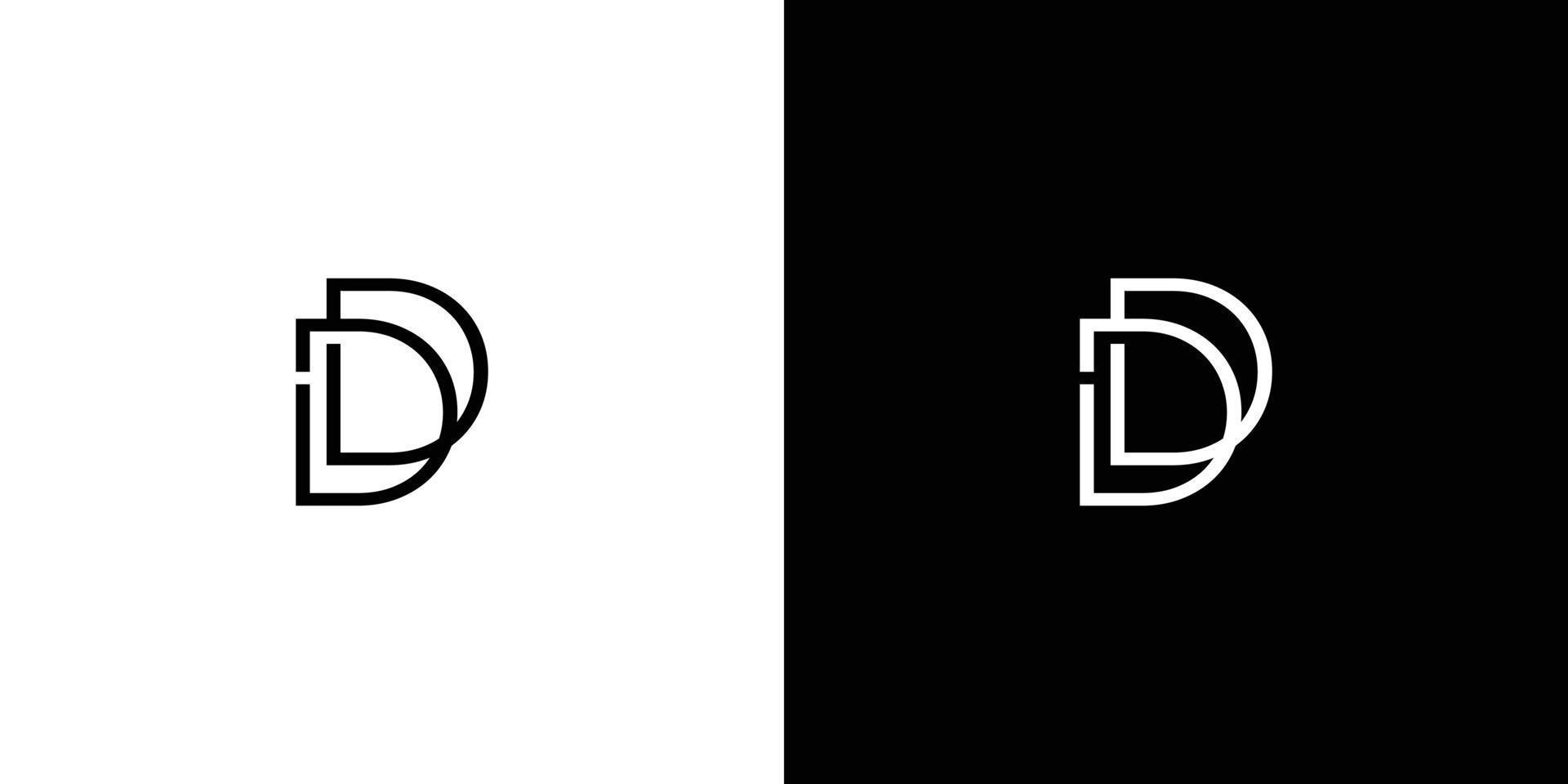 Modern and unique letter DD initials logo design vector