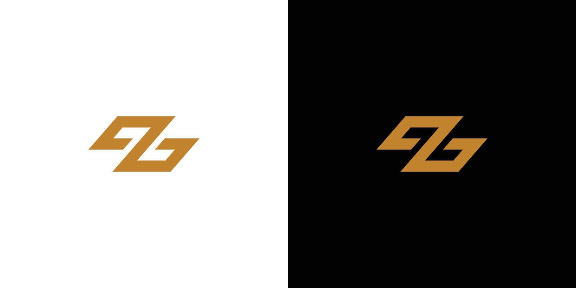 diseño moderno y único del logotipo de las iniciales de la letra zs 1 vector