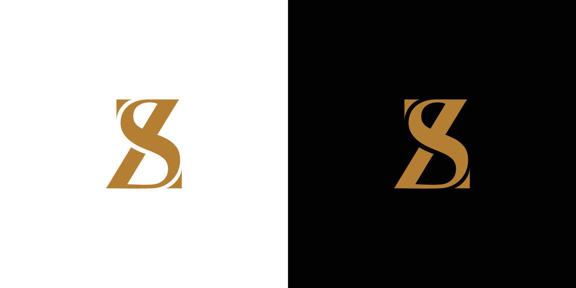 Modern and unique letter ZS initials logo design vector