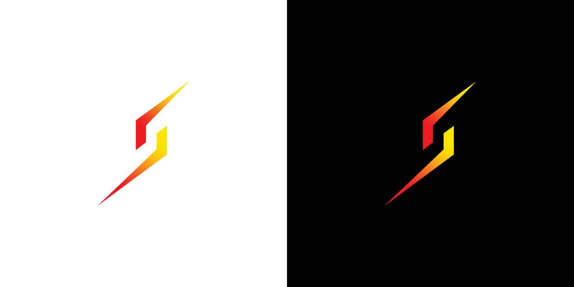 diseño moderno y moderno del logotipo de la letra inicial s vector