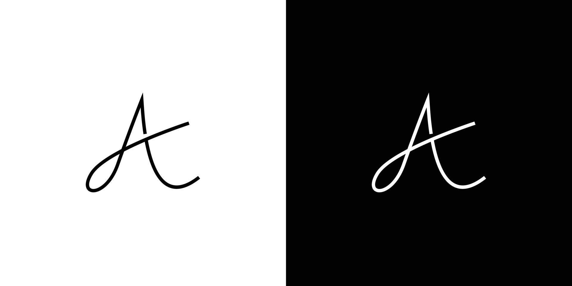 Simple and elegant A letter initials logo design vector