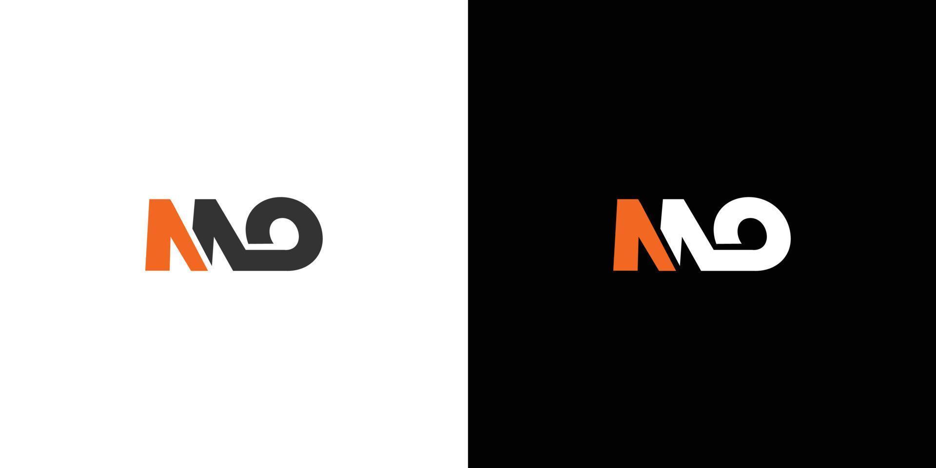 Unique and Modern MO initials logo design vector