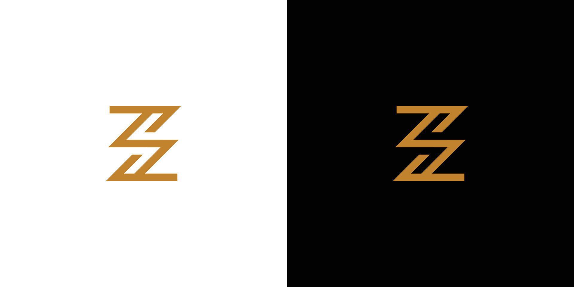 diseño moderno y sofisticado del logotipo de las iniciales de la letra zs vector