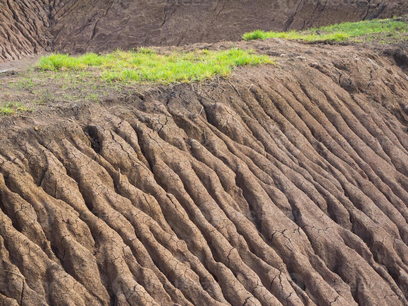 Background soil erosion coast. photo