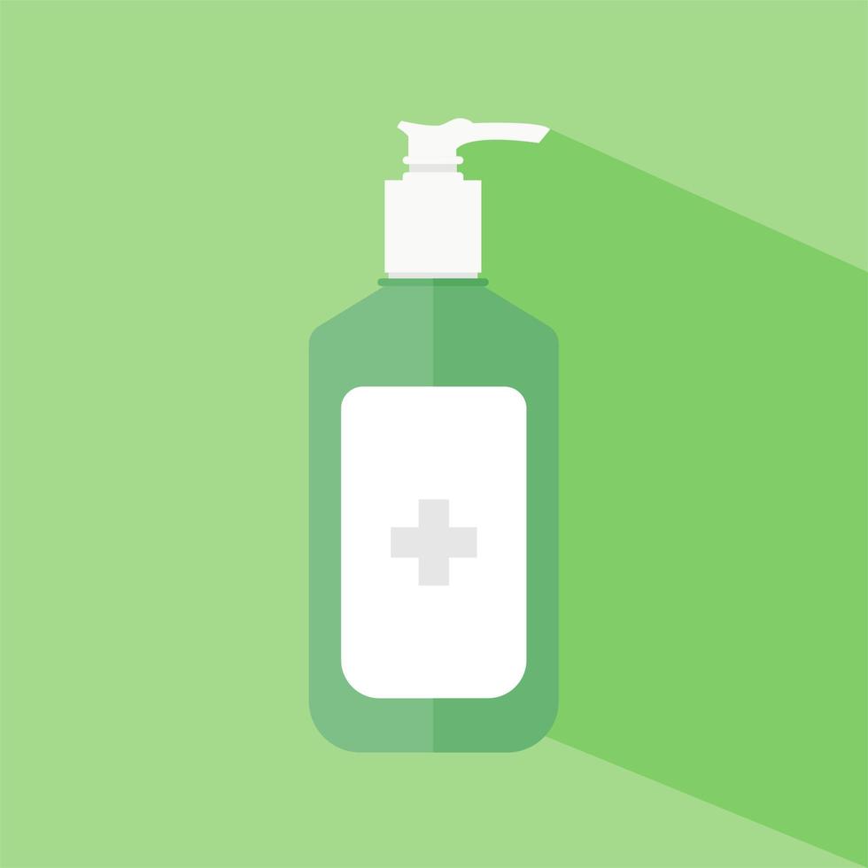 disinfection or hand sanitizer bottle, washing gel. Vector illustration suitable for hygiene, disinfect, medical, clean life, anti virus, bacteria, health care, disease spread, germs, illness, corona