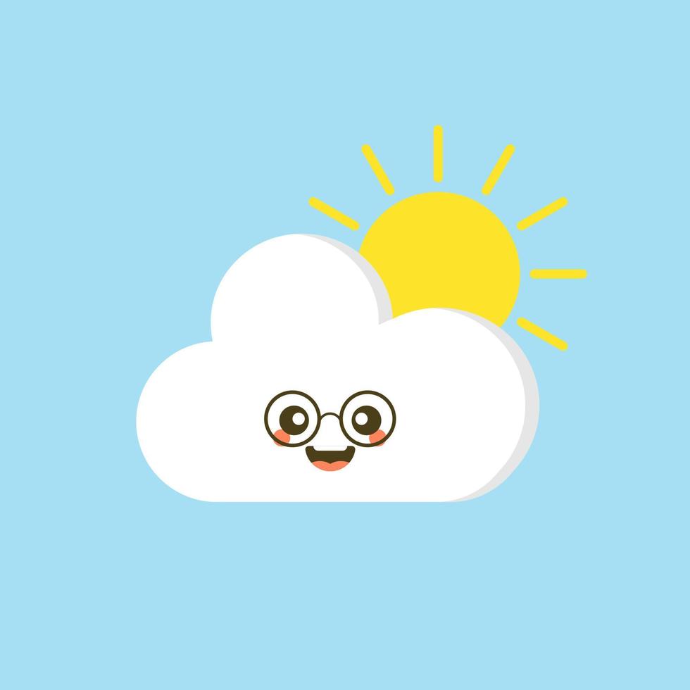 cloud flat design vector illustration
