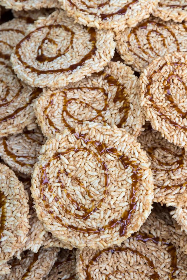 Rice Cracker Snacks sugar. photo