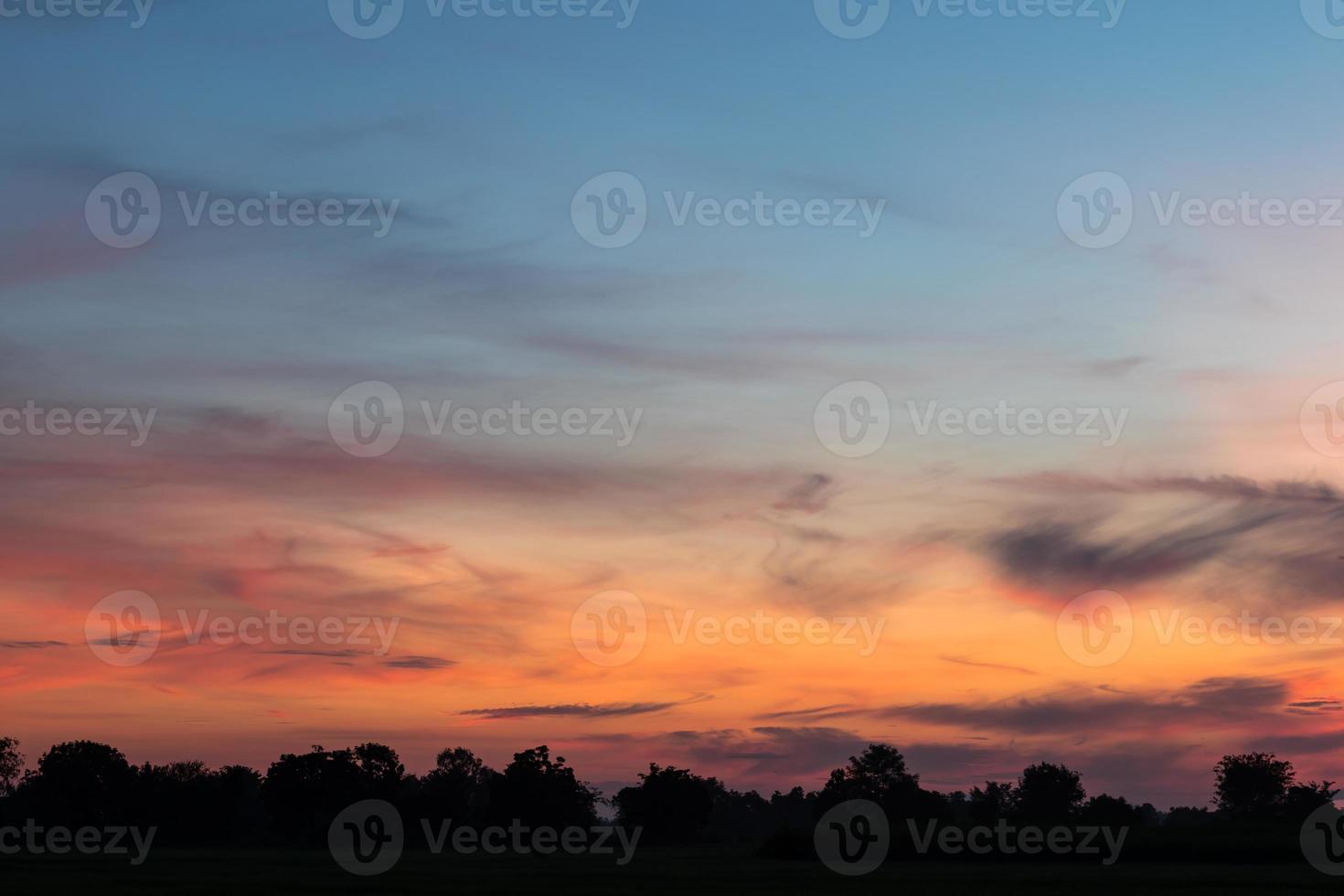Sunrise clouds rural sky. photo