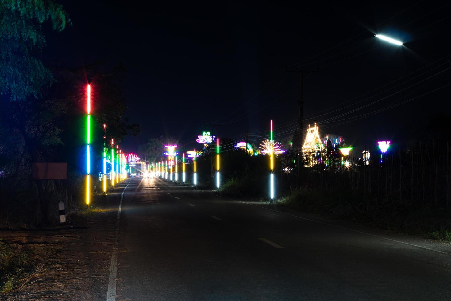 Decorative light on the street. photo