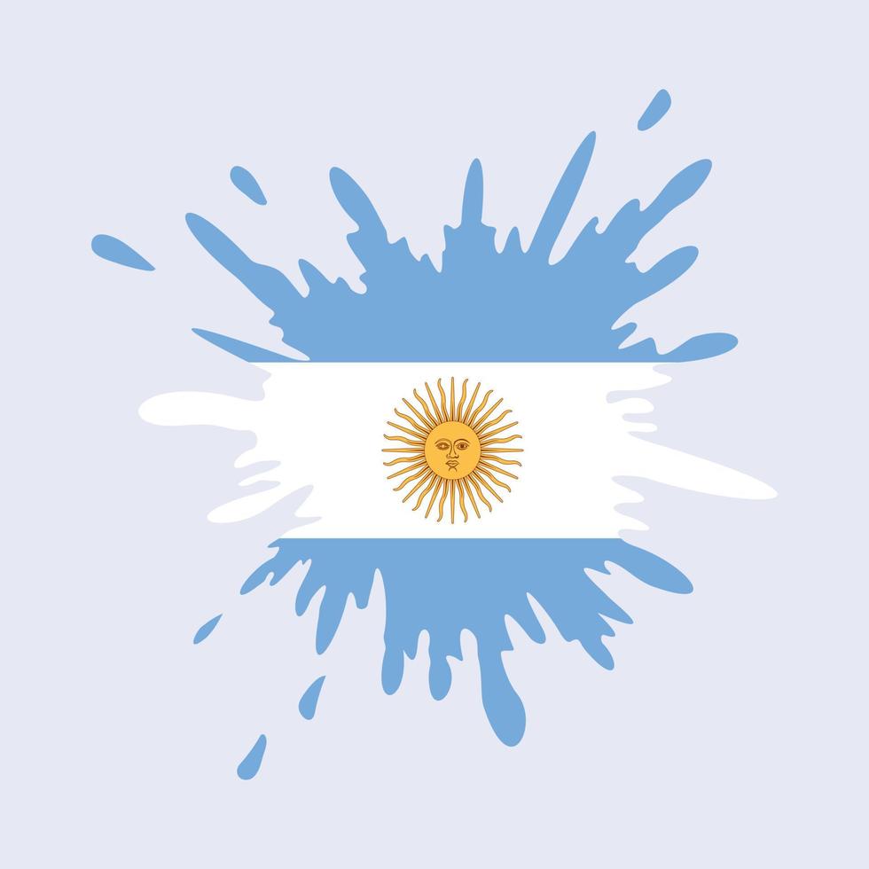 argentina flag splash design vector illustration