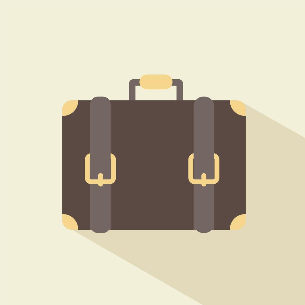 Vintage travel suitcases, Suitcase icon. Flat design style modern vector illustration. Isolated on stylish color background. Flat long shadow icon. Elements in flat design. Tourist elements design.