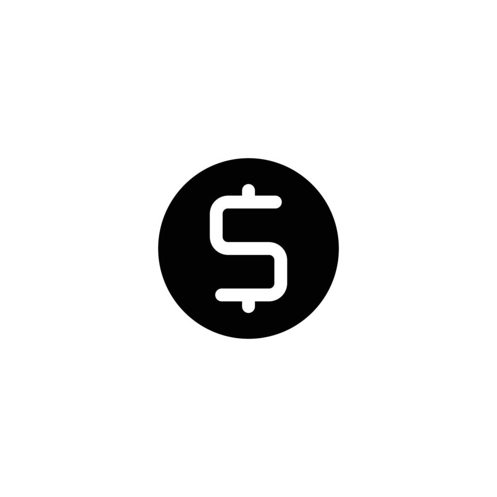 este es un icono de moneda de dólar vector