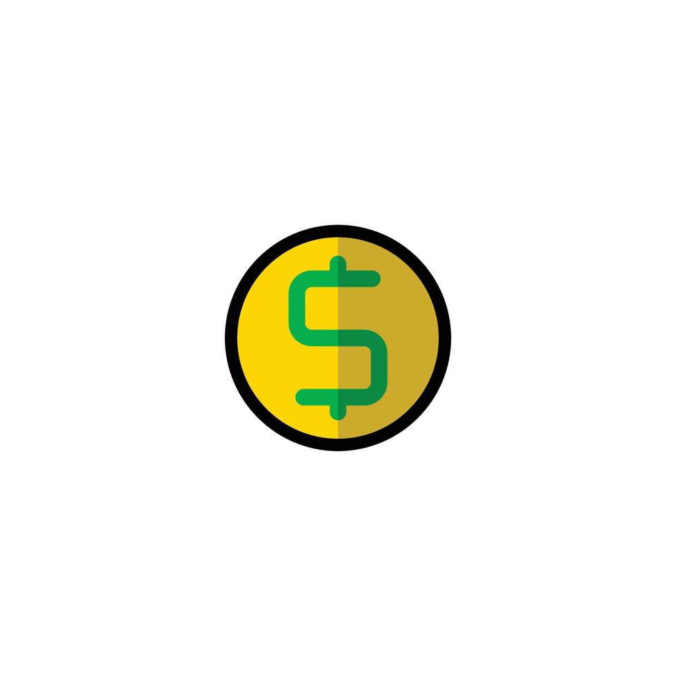 this is a dollar coin icon vector