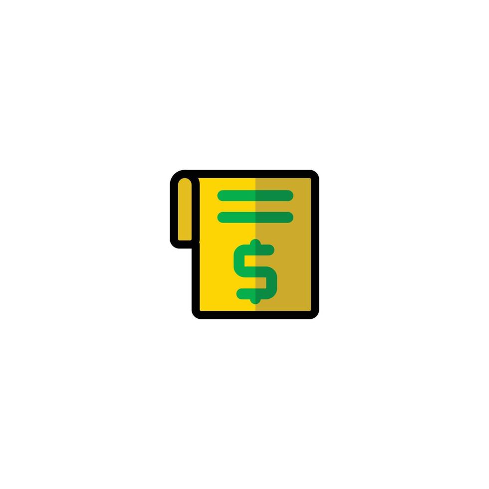 este es el icono del billete de dinero vector