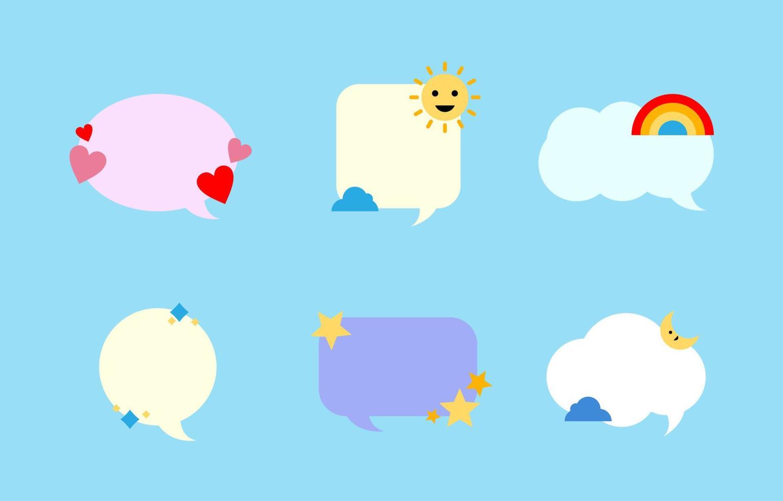 Decorative Flat Mobile Chat Bubbles vector