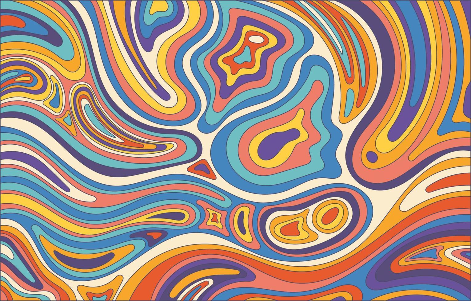 Abstract Psychedelic Waving Background vector