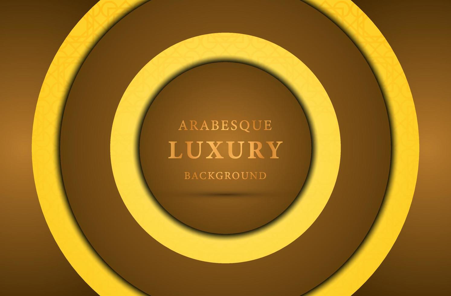 golden luxury circle background, Islamic background vector