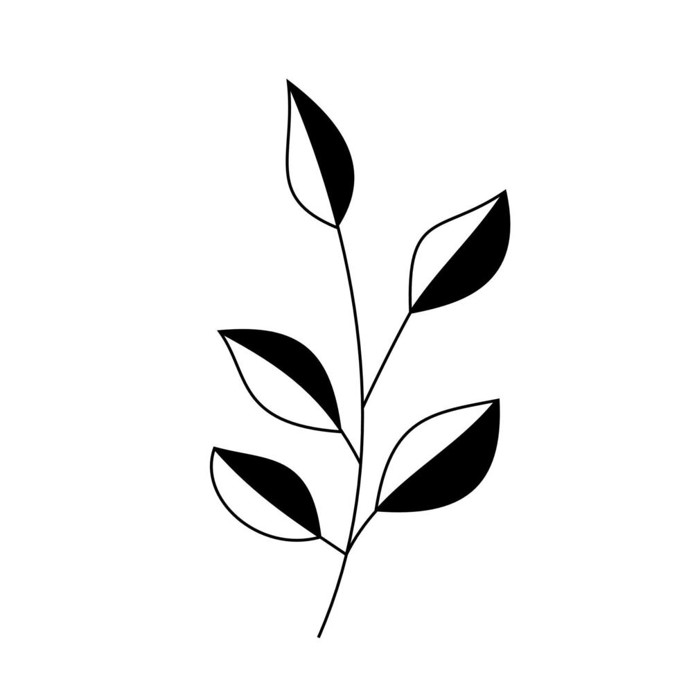 Leaf Line Art vector