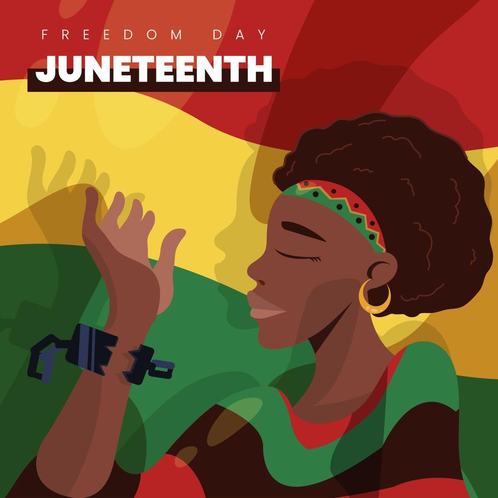 Juneteenth The Freedom Day Concept vector