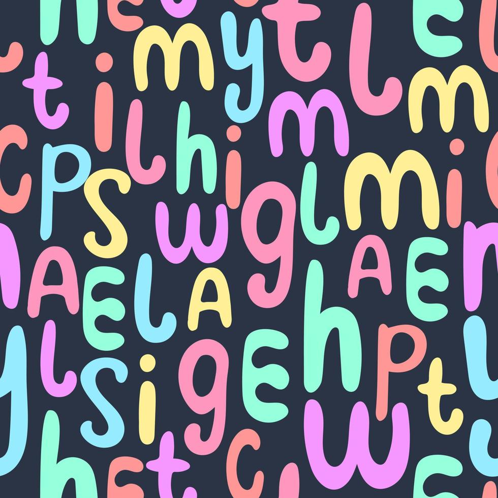Seamless pattern English letters vector