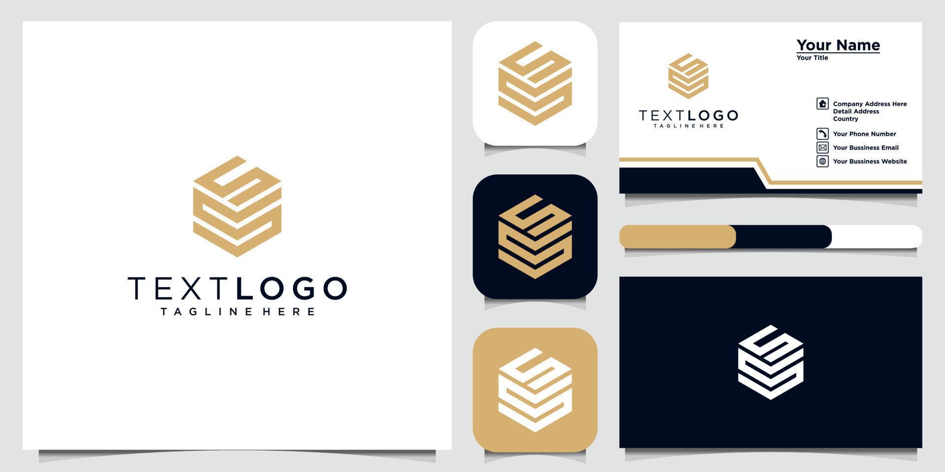 vector graphic initial letter S logo icon and business card design