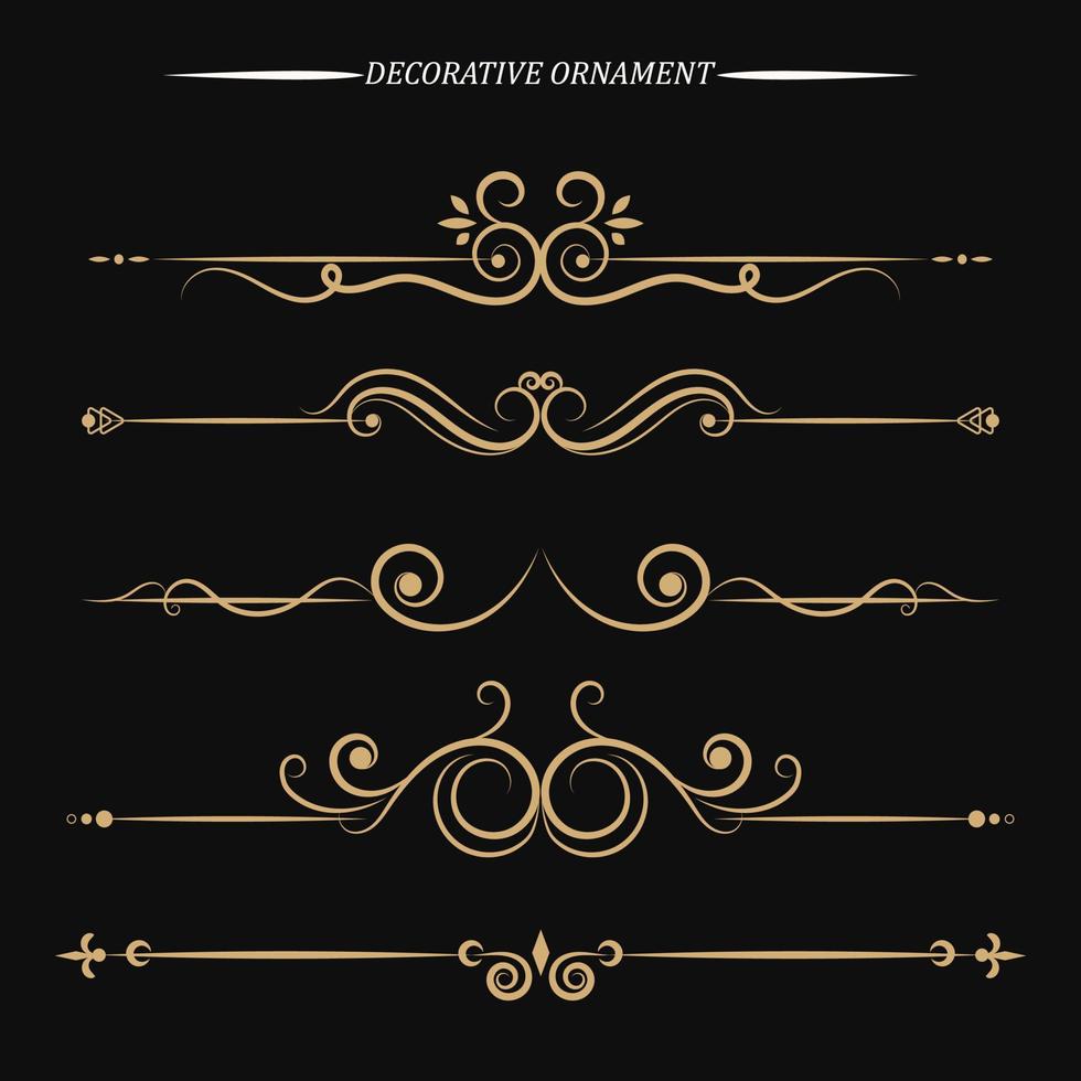 Set of ornamental design collection vector