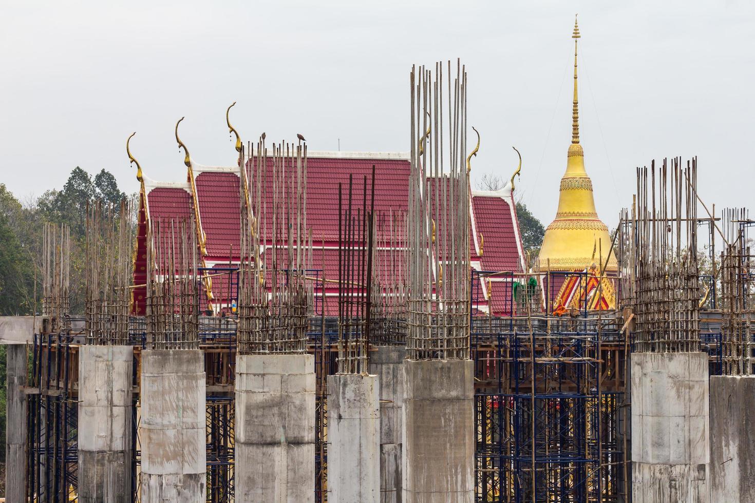 Concrete pillar pagoda church. photo