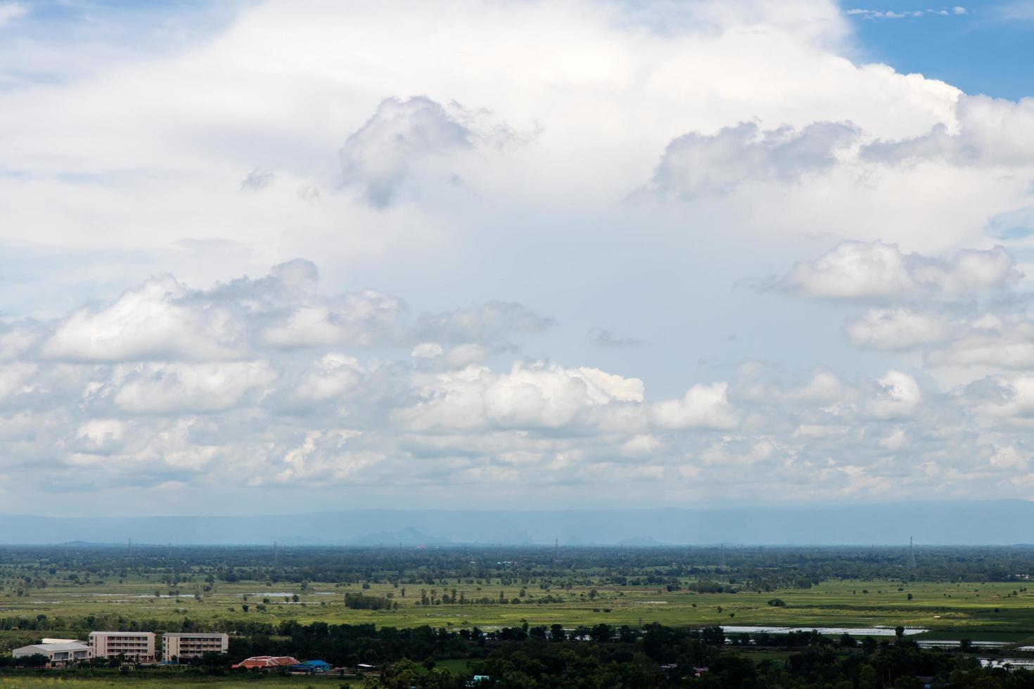 Cloudy skies views on rural agriculture.. photo