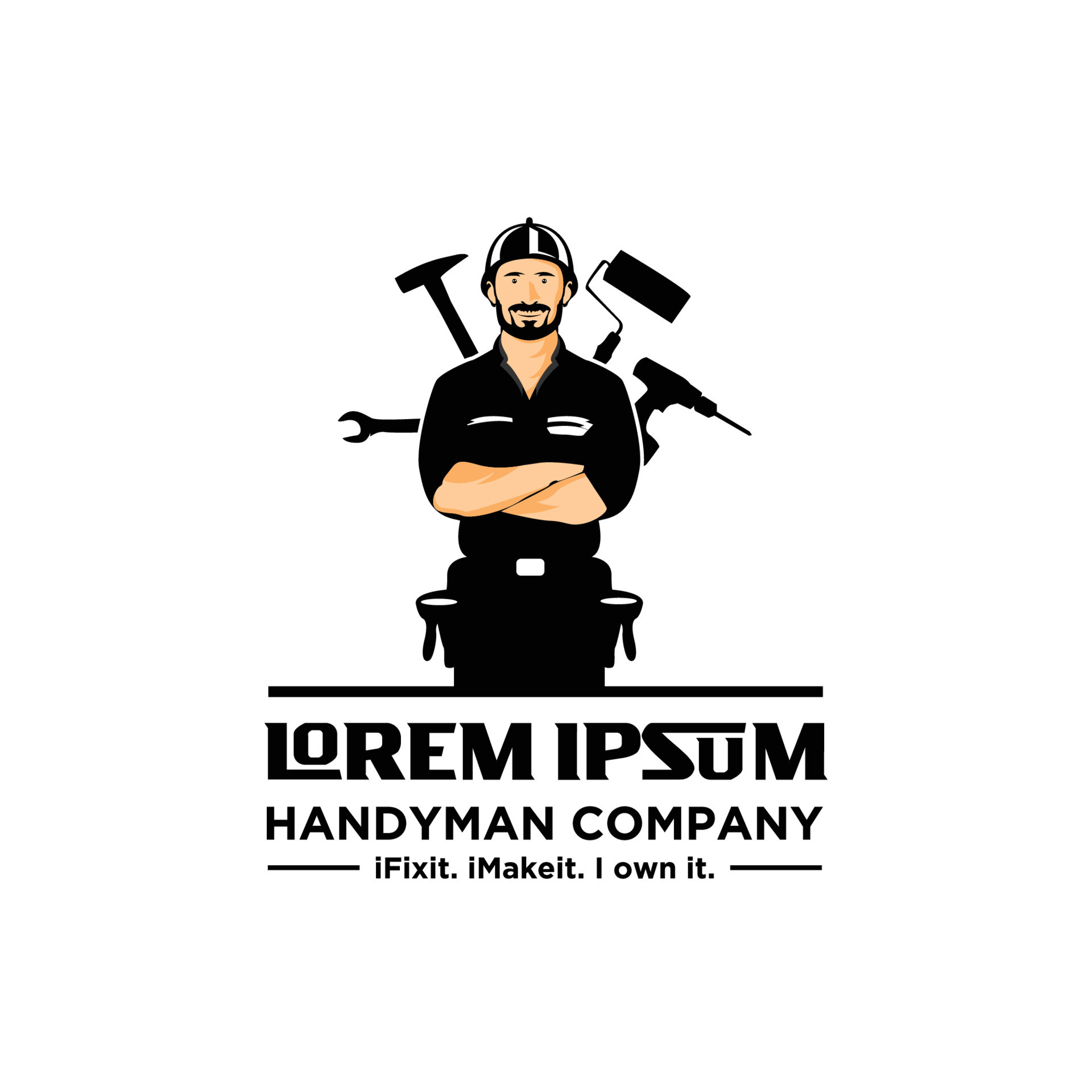 Builder man Royalty Free Vector Image - VectorStock