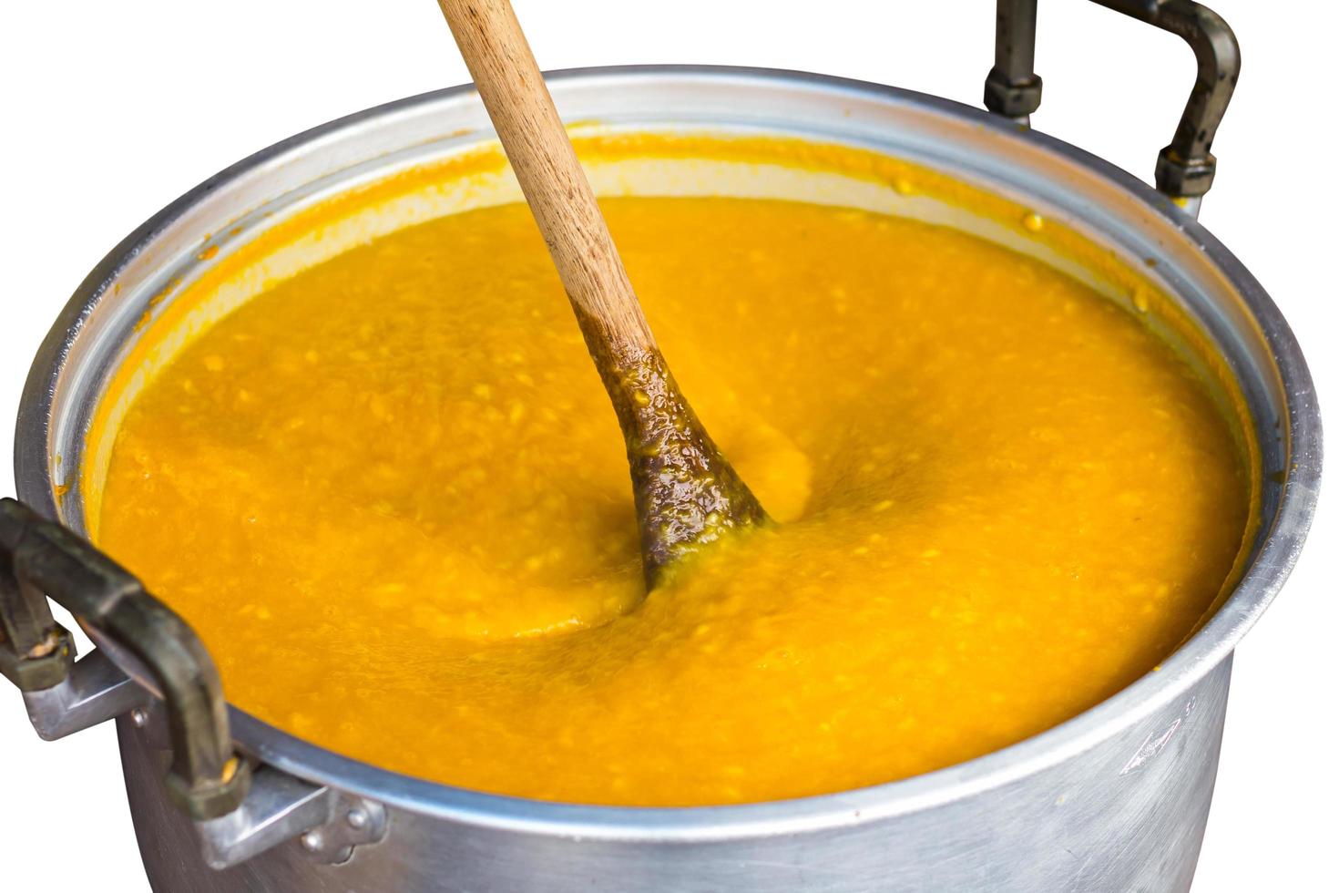 Mango yellow pot. photo