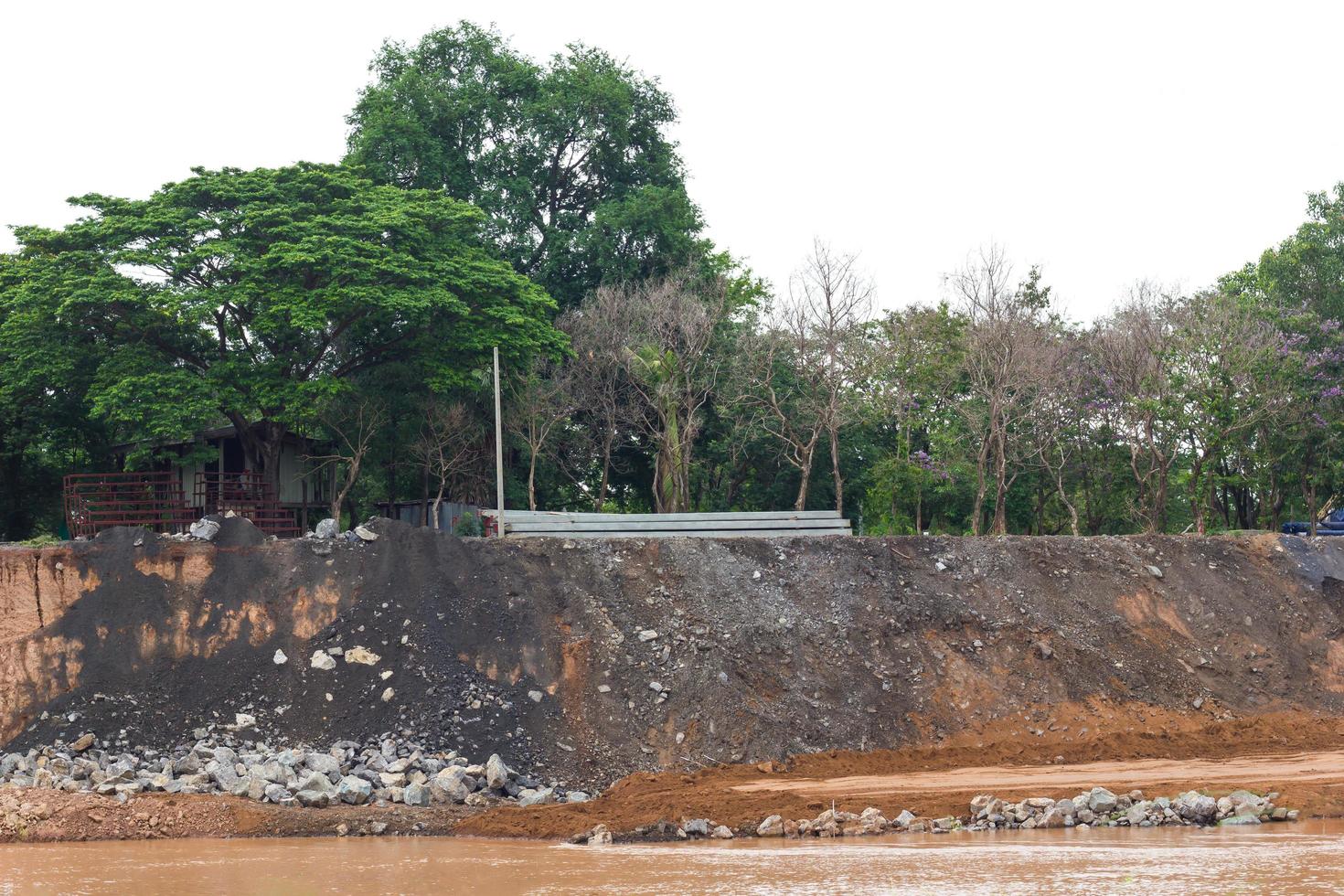 Coastal rivers, soil erosion. photo