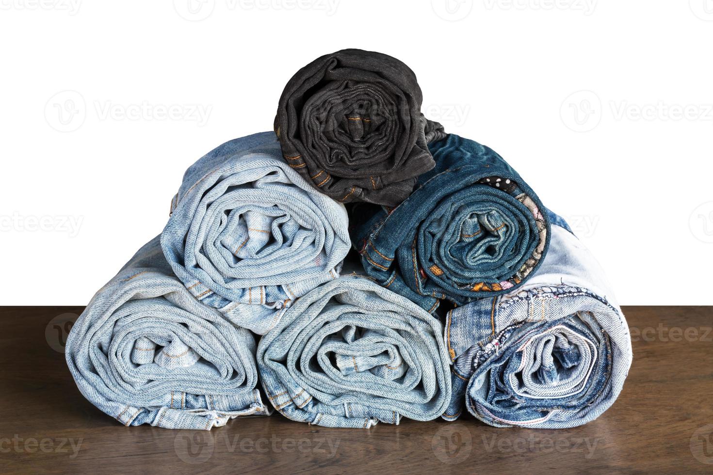 Jeans rolled overlap. photo