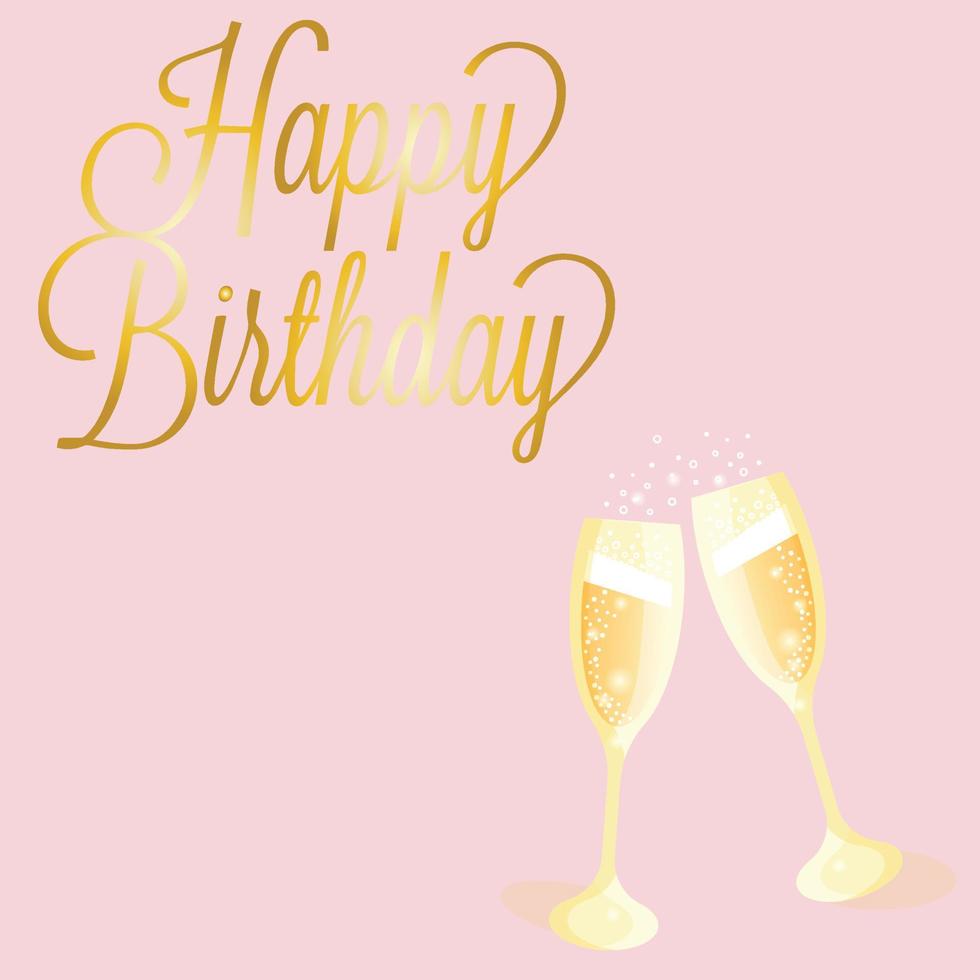 Two glasses of champagne vector