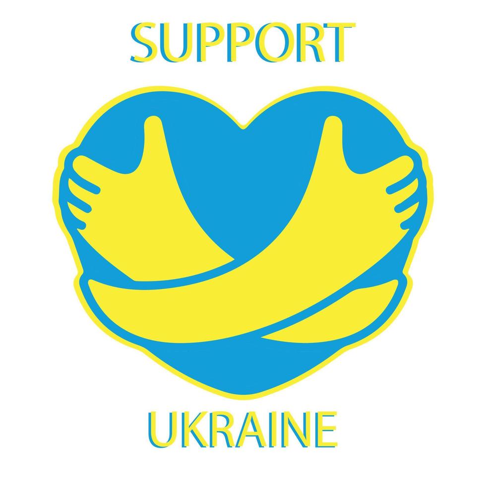 Hugging heart symbol. vector