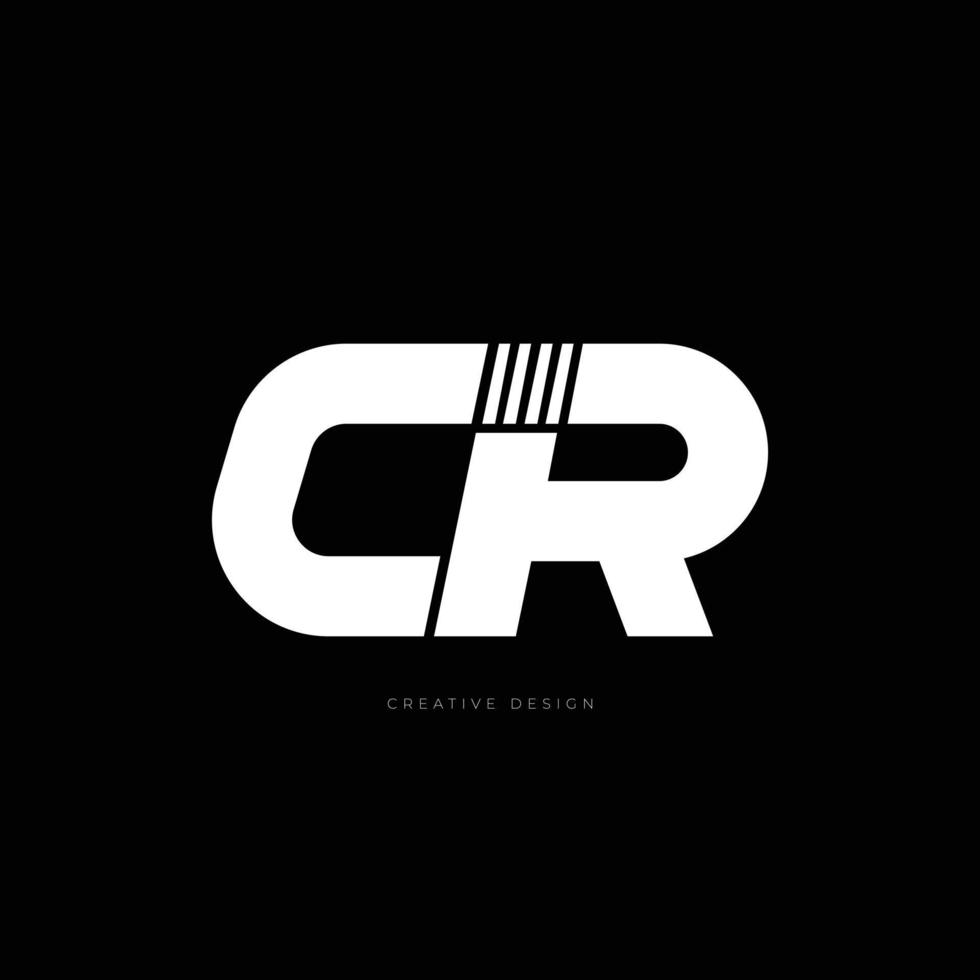 CR letter logo branding vector