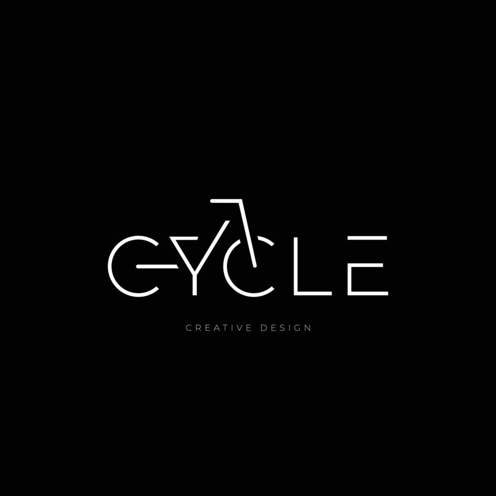 Cycle creative branding minimal logo vector