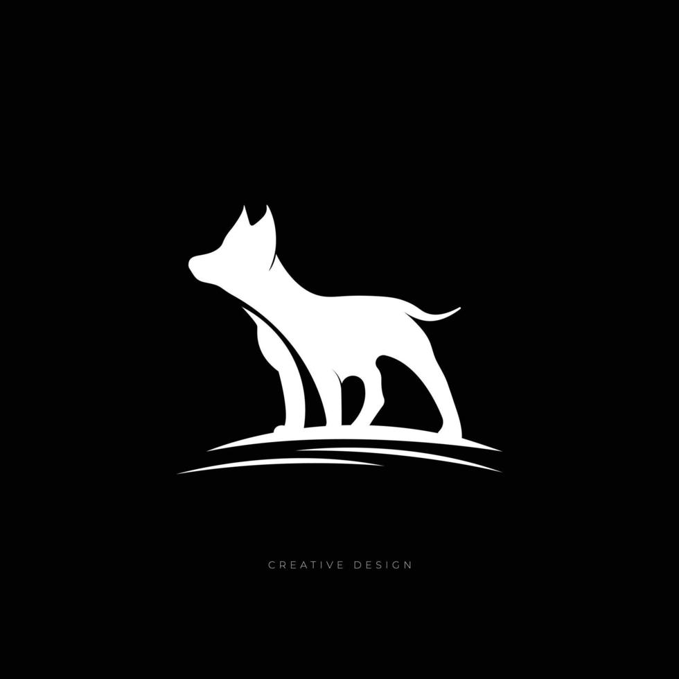 diseño de marca de logotipo de perro vector