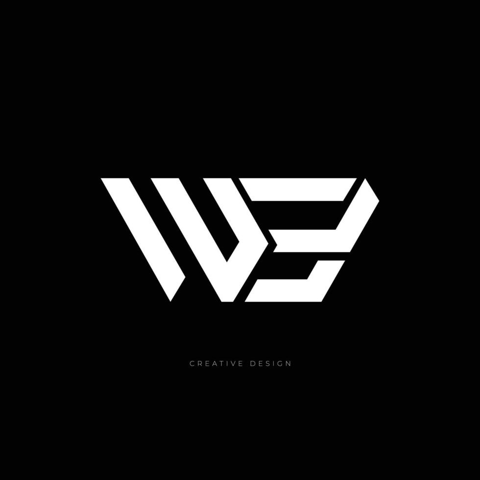 logotipo de letra de marca elegante wb vector