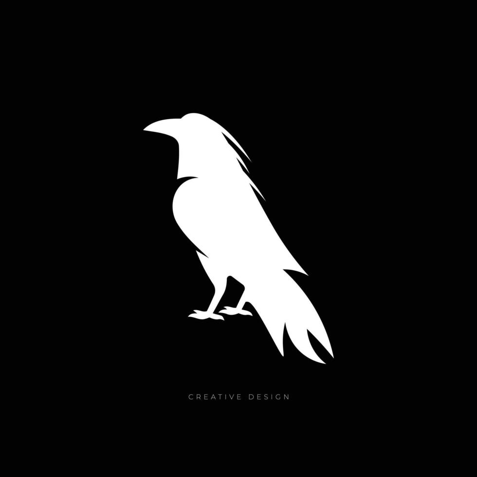 Crow branding logo design vector