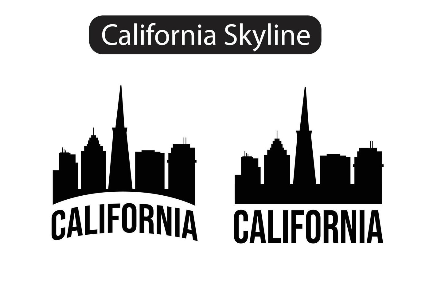 California city skyline silhouette vector illustration